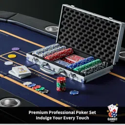 nickspool 300-Piece Poker Chip Set w/ Aluminum Case, Cards, Dice & Dealer Button image 3