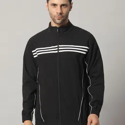 KGARMENTS Striped Men Wind Cheater-image-0