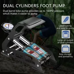 nestrova AIRPUMP1 160 psi Tyre Air Pump for Car & Bike image 3
