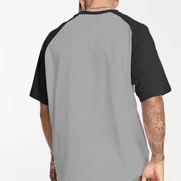 just roar Men Printed Round Neck Cotton Blend Grey T-Shirt image 3