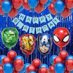 birthday decoration avengers theme combo kit 37pcs for boys girls-image-0