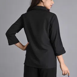 gm sara Women Regular Fit Solid Button Down Collar Casual Shirt image 2