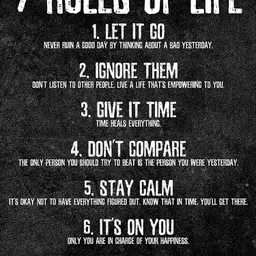printnet 7 Rules of Life Motivational Poster - Printed on Premium Cardstock Paper - Sized 12 x 15 Inch - Perfect Print For Bedroom or Home Office Paper Print-picture-26