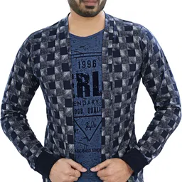 sds fashion Men Straight Full Sleeve Blue Shrug-picture-38