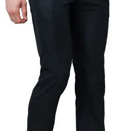 raymond Men Slim Fit Dark Blue Polyester Trousers image 2