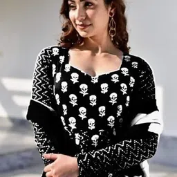 fashionfis traders Women Viscose Rayon Kurta Dupatta Set image 4