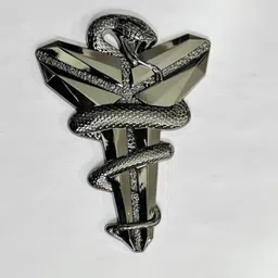 Black Mamba 3D,Logo (10.7cmx8cm) for Car Bike Laptop,Black Mamba Sticker Car Flywheel-image-4