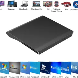 VOOCME 2in1 External DVD Optical Drive External DVD Writer image 2