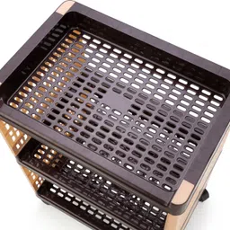 marmik 3 Layer Multipurpose Storage Rolling Cart with Wheels For Office, Home, Plastic Kitchen Trolley image 5