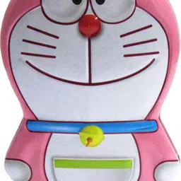 Doraemon Design Coin Bank, Piggy Bank. Made Of Steel.Comes With Lock & Key - Pink Coin Bank Coin Bank-image-61
