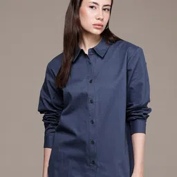 french connection Women Regular Fit Solid Casual Shirt image 3