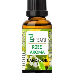shreayu Rose Aroma Candle Oil for Making Fragrance Candle | Candle Making oils - 15 ml Candle image 2