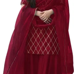 clofab Women Viscose Rayon Kurta Sharara Dupatta Set image 1