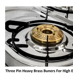 balajiflame 3 BURNER PLUS Stainless Steel Manual Gas Stove image 3