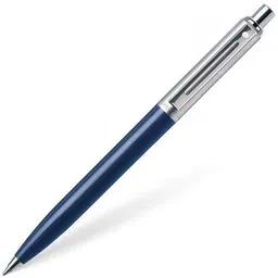 sheaffer SENTINEL A321 - BLUE BARREL BRUSHED CHROME CAP AND NICKEL PLATE TRIM BP Ball Pen-picture-10