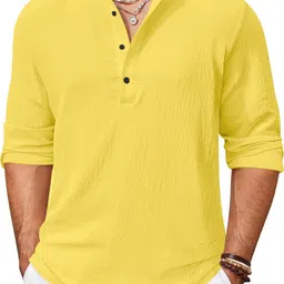 Men Solid Cotton Blend Straight Kurta-image-3