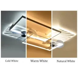 Gallop Gold Aluminium and Acrylic LED Smart Fan Chandelier By Smartway Lighting image 5