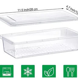 shreejee Plastic Freezer Storage Containers for Fish, Meat, Vegetables, Fruits x6.33 Storage Basket-picture-23