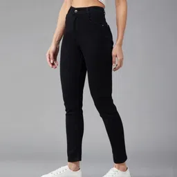 lta Women Slim High Rise Black Jeans image 3