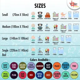 giant impex Waterproof Quick Dry Ultra Absorbent Baby Dry Sheet/Bed Protector SMALL-COMBO image 4