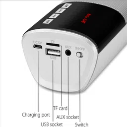 F5 SmartTech Aurora 10W Bluetooth Soundbar, 9H,Dual 2.0 Speakers,1800mAh,Multi-Input (Silver) 10 W Bluetooth Home Audio Speaker image 2