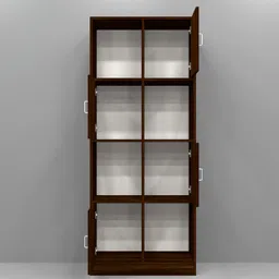 speciality panels 8 Shelves Semi Open Display Rack, Multipurpose Matrix Cabinet Engineered Wood Semi-Open Book Shelf image 2