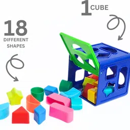 bebright Shape Sorter Cube Toy for Kids Colorful Shape Sorting Activity Cube | image 4