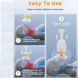 mbvtreads Anti Choking Device, Choking Rescue Device First Aid Kit Manual Nasal Aspirator image 4