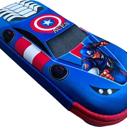 technochitra Super Heros Printed 3D Pouch for Boys Art Canvas Pencil Box-picture-18