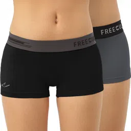 freecultr Pack of 2 Women Boy Short Black, Grey Panty-picture-14