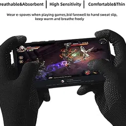 yozti Gaming Gloves, Full Hand Gloves for PUBG & Free Fire, Nano-Silver Fiber Highly Sensitives Also for Bike Riding Gloves, Cycling & Travelling, Men & Women Gloves (Free Size) image 2