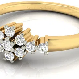 avsar Avsar Real Gold Nitisha Ring AVR148YB 14kt Cubic Zirconia Yellow Gold ring image 3