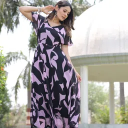 rosasignora Women Maxi Pink Knee Length Dress image 3