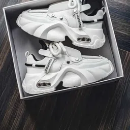 laxyash WHITE SHOES PREMIUM QUALITY SNEAKERS Sneakers For Men image 1