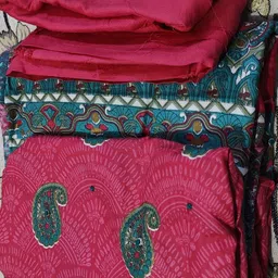 ffftrders Unstitched Cotton Blend Salwar Suit Material Floral Print image 2