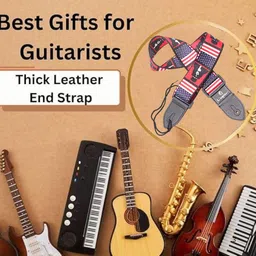 imaginea Guitar Strap with Hanger, 5 Colorful Picks for Electric, Bass, Acoustic Guitar Polyester Strap image 4