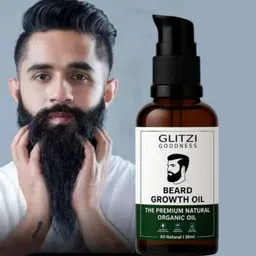 glitzi Beard Oil -Beard & Mooch Growth Oil – Beard Hair Oil XR2 Hair Oil image 1