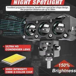 bikebloom LED Fog Lamp Unit for Universal For Car, Royal Enfield, Bajaj, Hero Universal For Car image 2