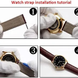 LUBA HIMT croco design leather strap for branded watches replacement band 18mm 22 mm Genuine Leather Watch Strap image 3