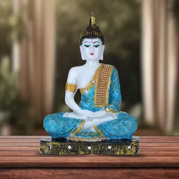 perfect Beautiful Lord Gautam Buddha in Meditating Position Statue for Home Decor Decorative Showpiece - 25 cm-picture-14