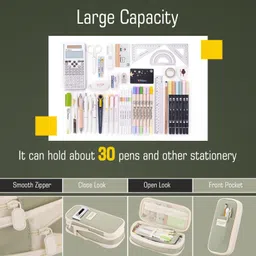 egab Student Series Plain Art Plastic Pencil Box image 4