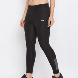 clovia Solid Women Black Tights image 3