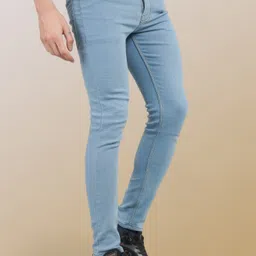 lzard Men Regular Mid Rise White Jeans image 3