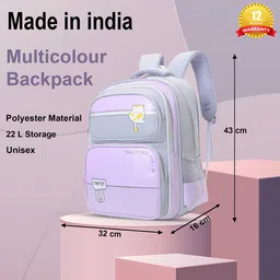 tinytot , 17 Inches, School Tuition Backpack for Kids Boys Girls Nursary Onward Waterproof School Bag image 3
