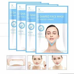 ironctic V Line Mask,Double Chin Reducer V Shaped Moisturizing Face Mask Tightening Face Shaping Mask image 5