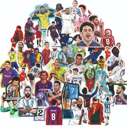 samanta wala 1.5 inch FOOTBALL STICKER For phone, Laptop, Bag, Bottle, etc. | Pack of 50 Self Adhesive Sticker-picture-17