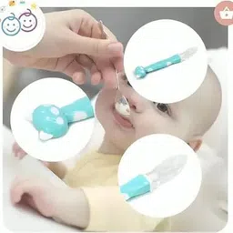 goyoo Soft Silicone Baby Feeding Spoon with Cute Animal Handle Design Feeder image 5