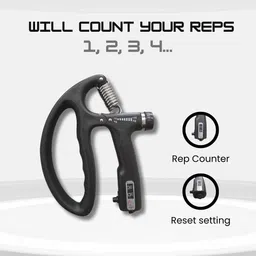 fitnesstricks Combo of 2 - Stretching Band with Counter D-Shape Hand Grip Strengthener Fitness Accessory Kit Kit image 5