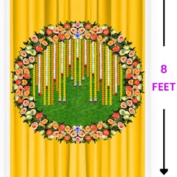 dhara collections DharaCollections Mehndi, Haldi & Wedding Washable Backdrop | Polyester Taiwan image 2