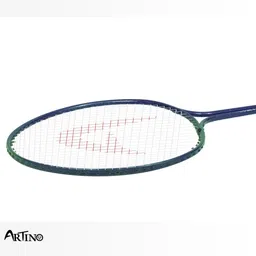 aritno Double Shaft Badminton Racket Set of 2 Piece with 3 Piece Nylon Shuttles Blue Strung Badminton Racquet image 2